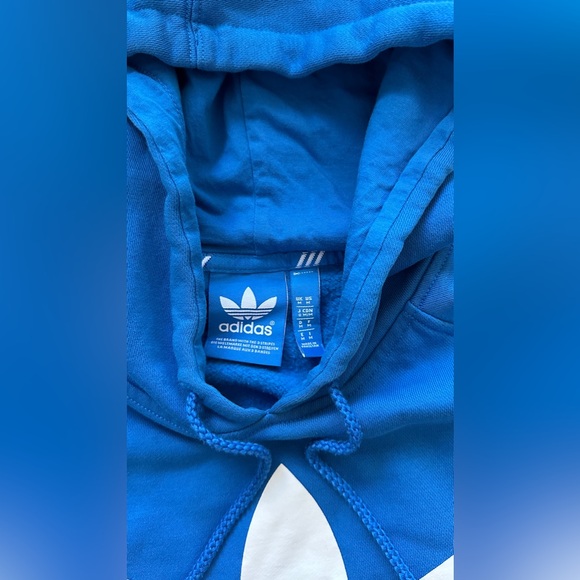 adidas Originals Mens Adicolor Classics Trefoil Hoodie Blue - Medium - Picture 5 of 6